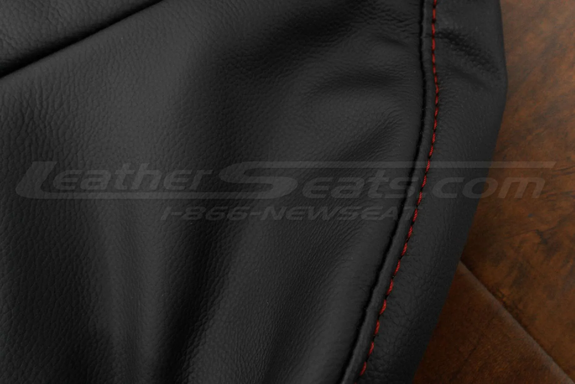 Honda S2000 Roadster Upholstery Kit - Black & Red - Side red stitching