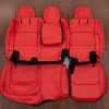 Jeep Wrangler Leather Kit - Bright Red - Rear seat upholstery w/ Armrest