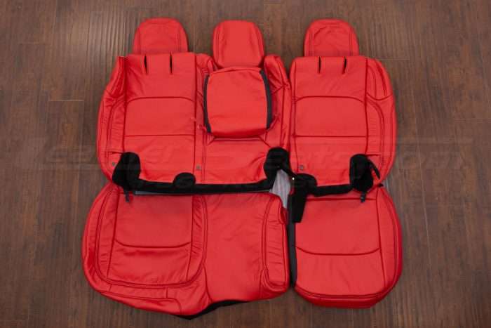 Jeep Wrangler Leather Kit - Bright Red - Rear seat upholstery w/ Armrest