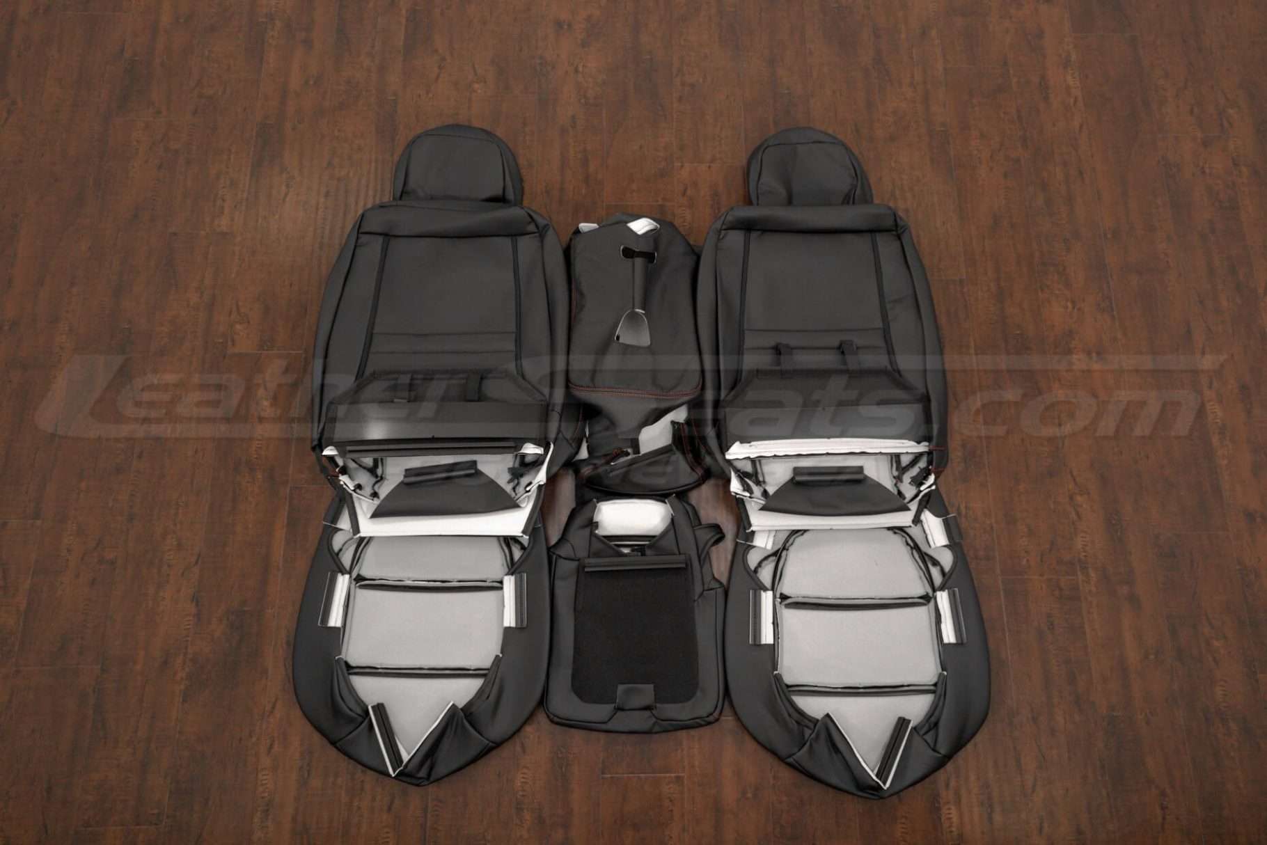 Back view of front seats