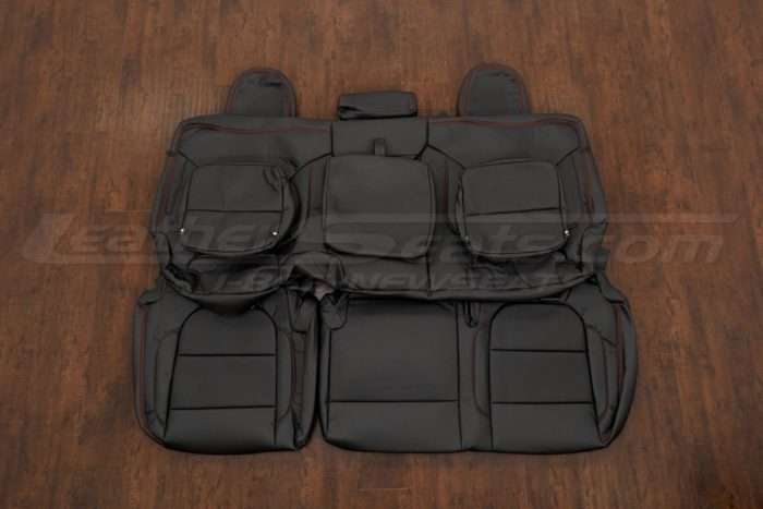 Chevrolet Silverado Leather Kit - Black - Rear seat upholstery w/ armrest