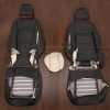 Back view of front seats and console