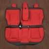 Ford Fusion Leather Kit - Black & Bright Red - Rear seat upholstery w/ armrest