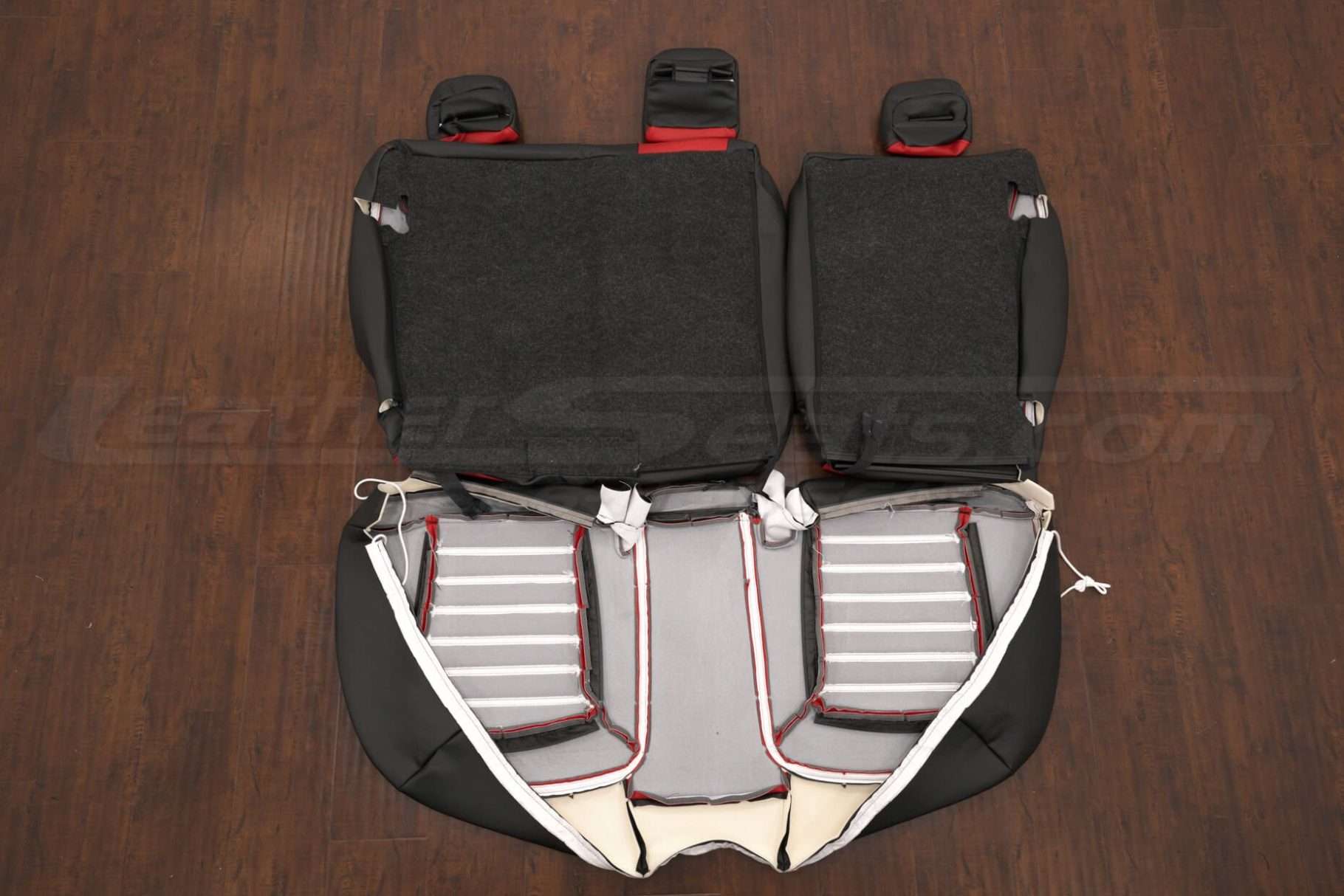 Back view of rear seats