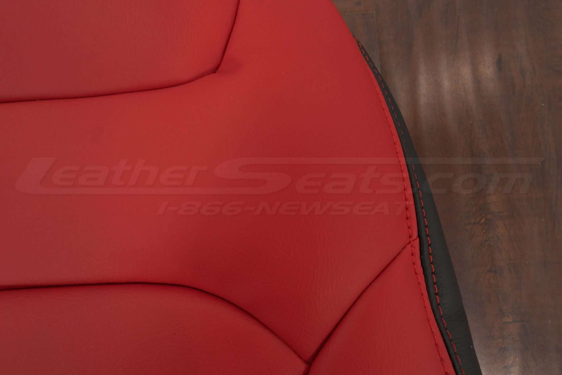 Bright Red double-stitching