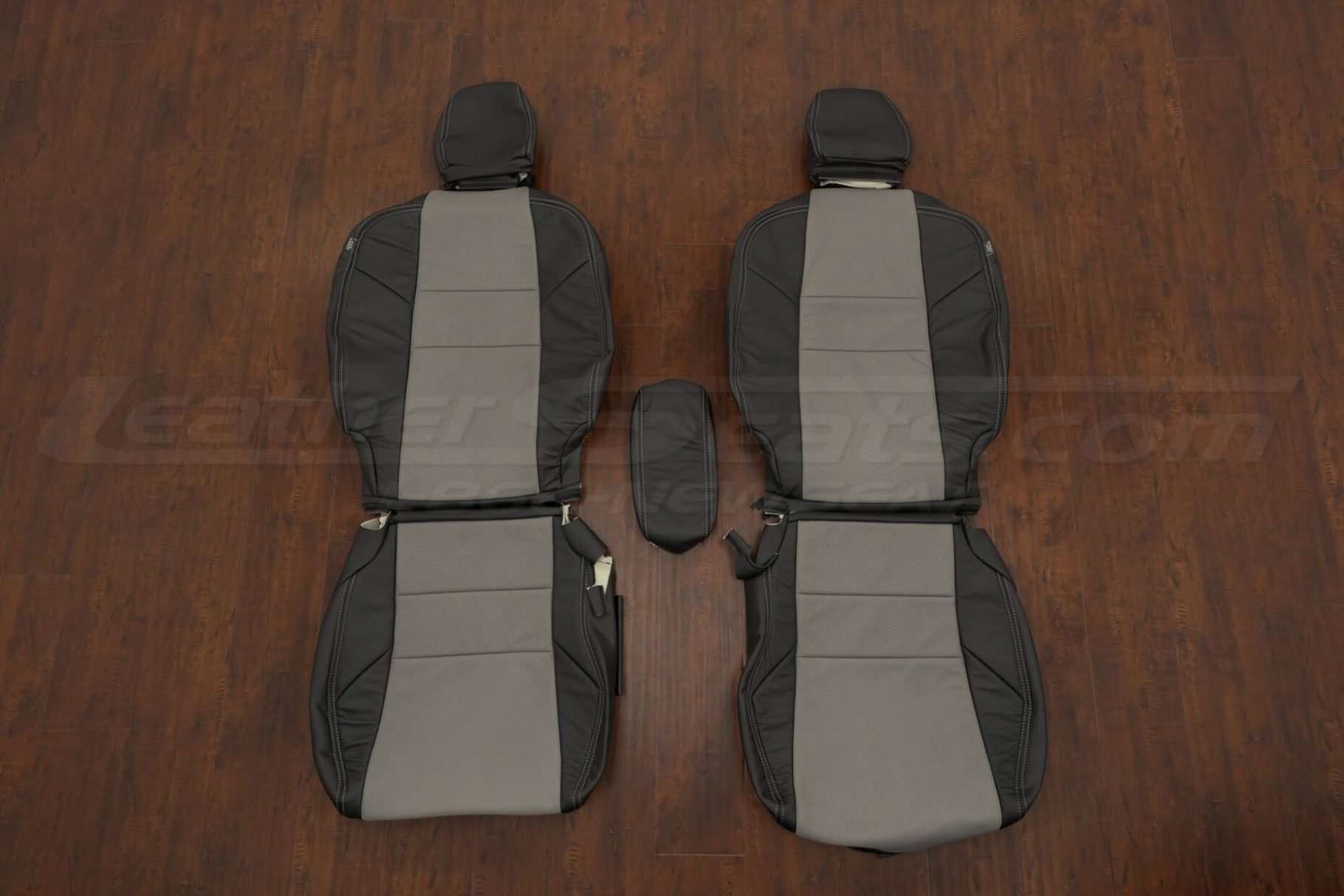 Honda Civic Leather Kit - Black & Ash - Front seat upholstery