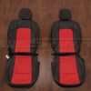 Jeep Wrangler Leather Kit - Black & Bright red - Front seat upholstery