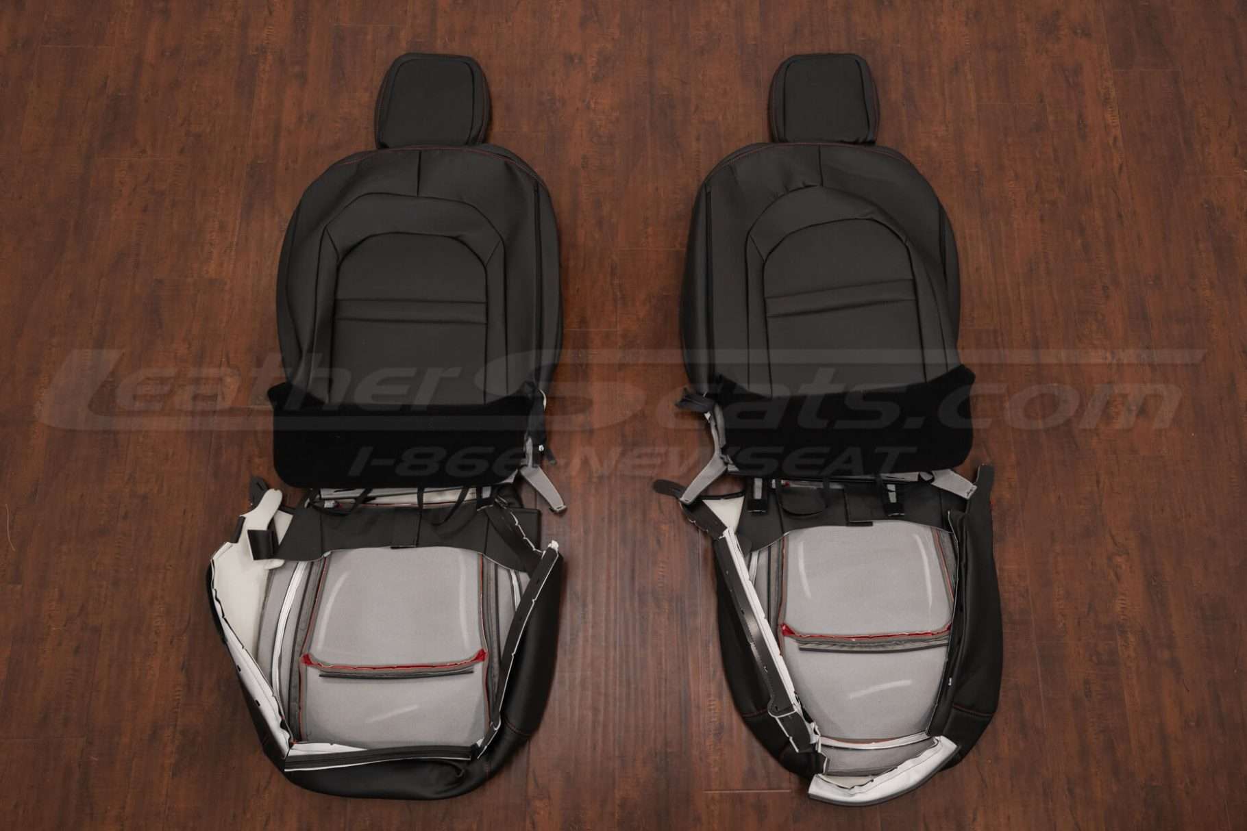 Back view of front seats