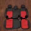 Jeep Wrangler Leather Kit - Black & Bright Red - Rear seat upholstery
