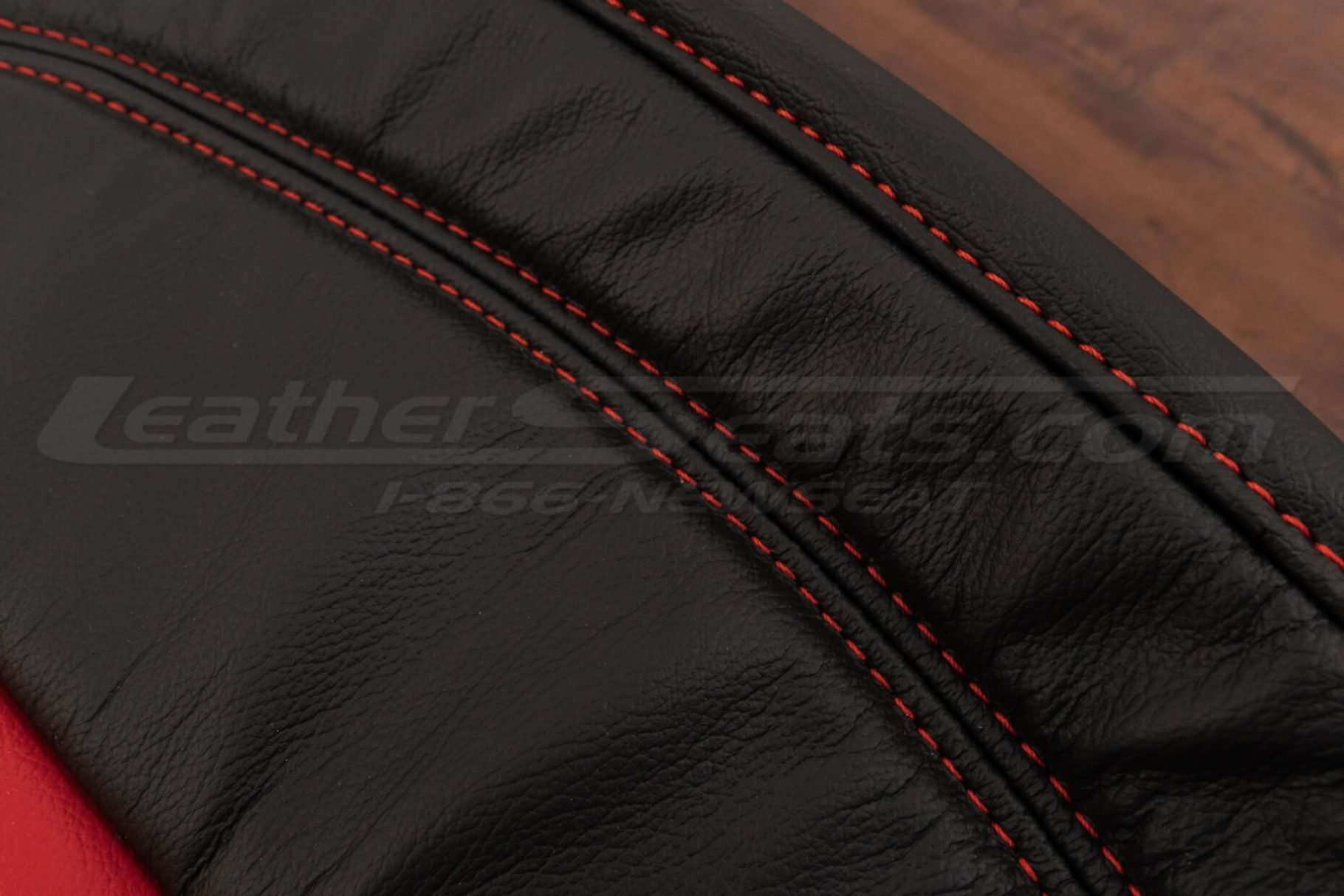 Double-stitching close-up