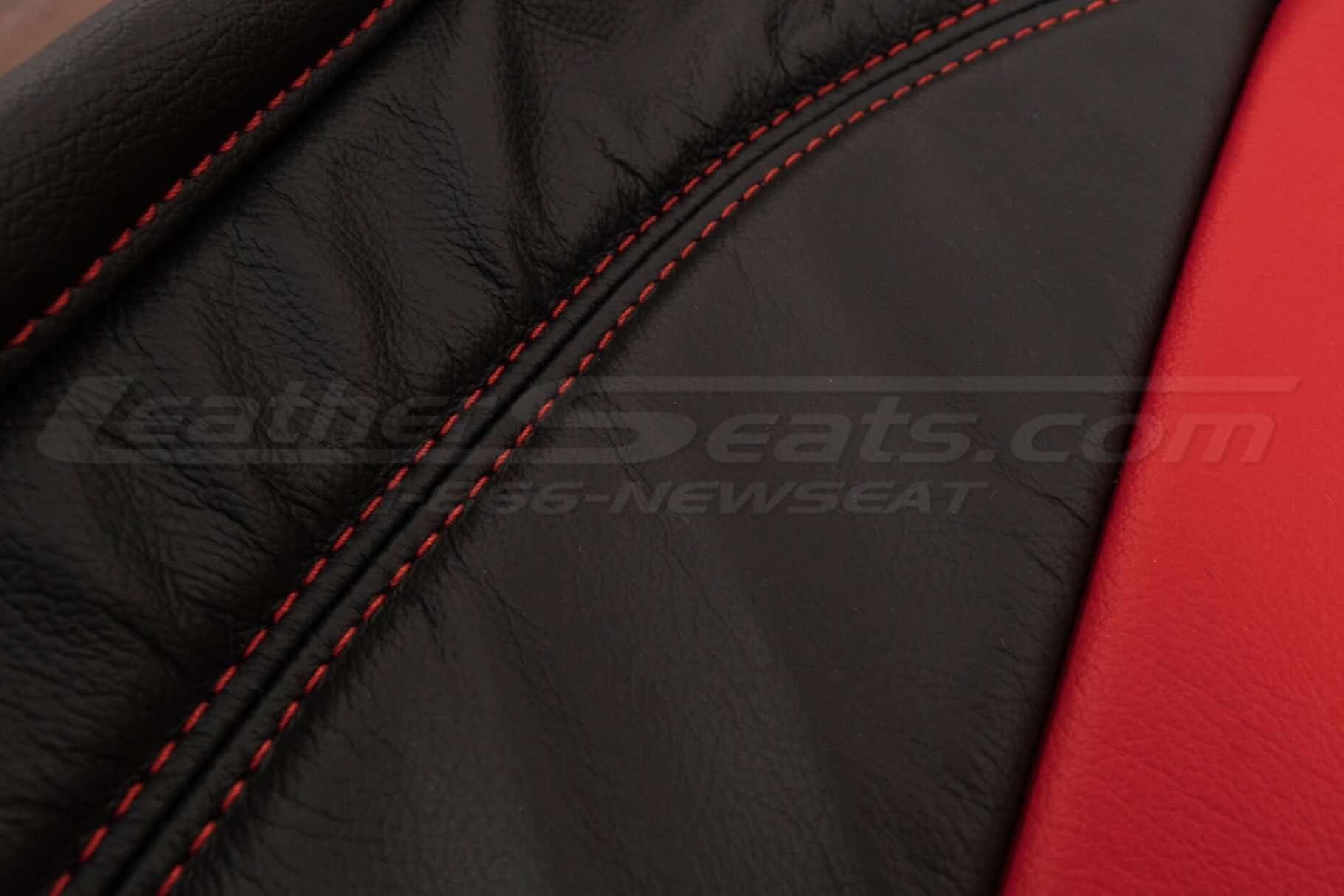 Backrest double-stitching