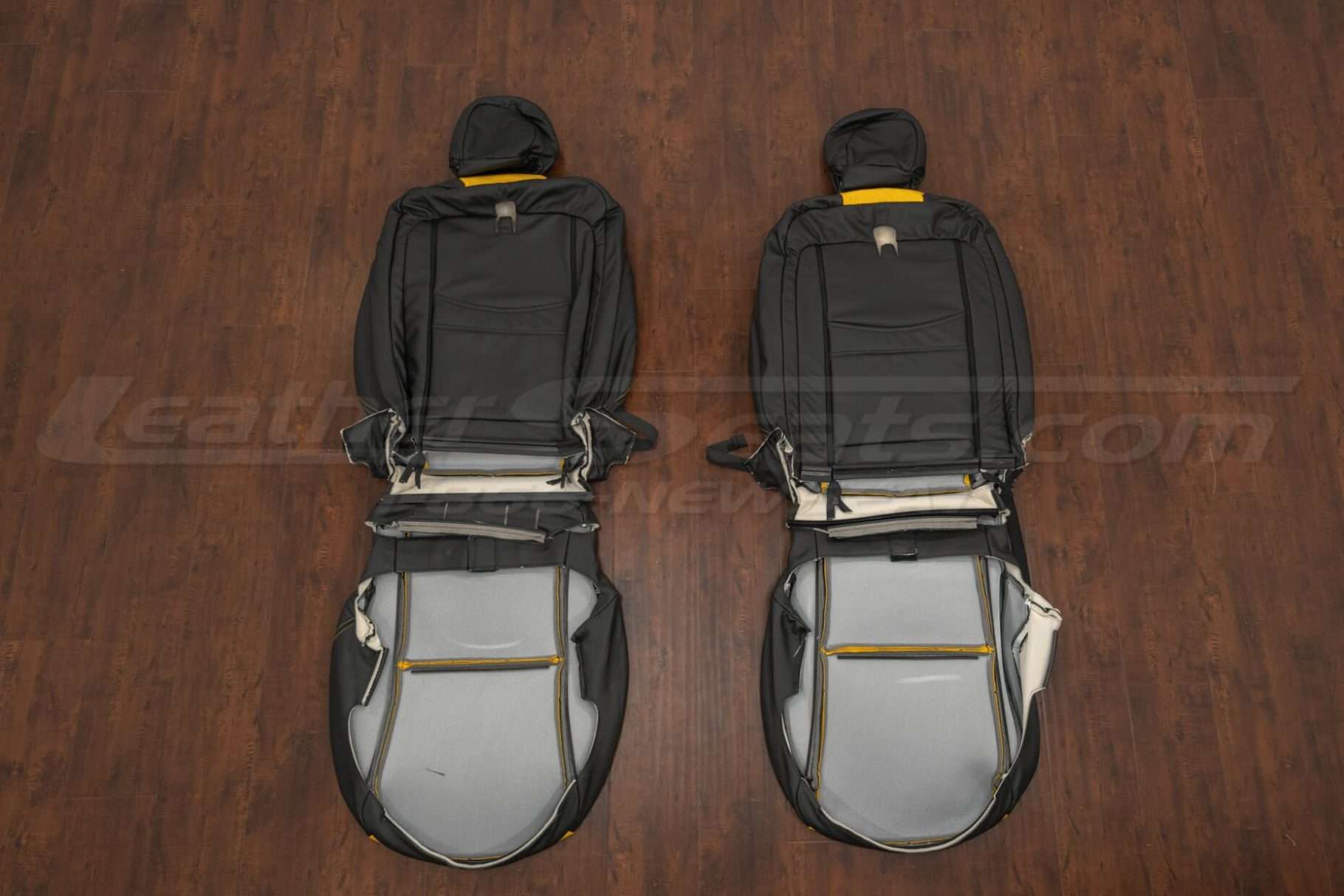 Back view of front seats