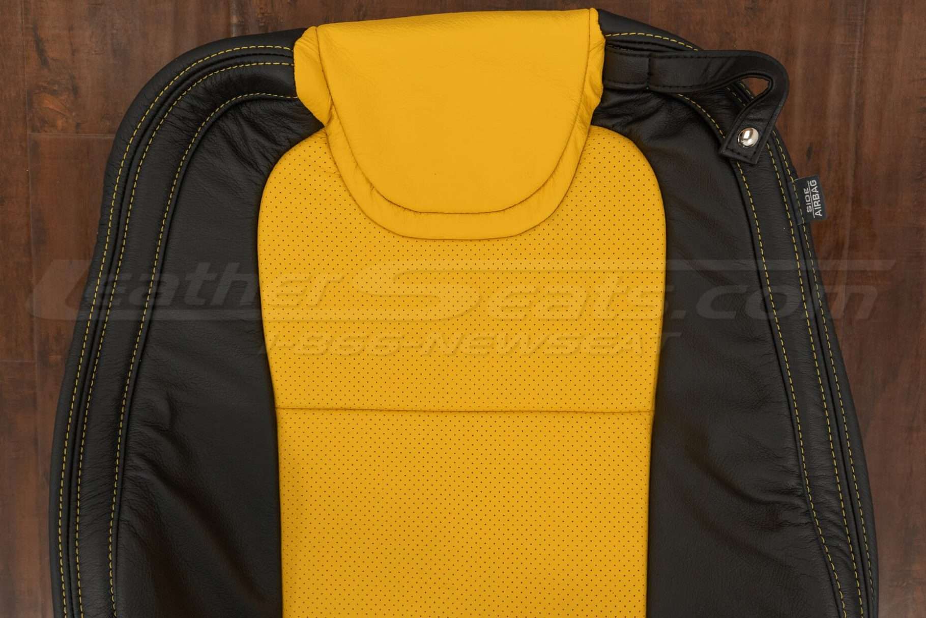 Upper section of perforated backrest