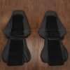 Mazda RX-7 Leather Kit - Black & Black Suede - Front seat upholstery
