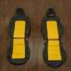 Ford Mustang Leather Kit- Black & Velocity Yellow - Front seat upholstery