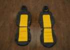 Ford Mustang Leather Kit- Black & Velocity Yellow - Front seat upholstery