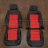 07-10 Jeep Wrangler Upholstery Kit - Black / Bright Red - Front seat upholstery