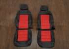 07-10 Jeep Wrangler Upholstery Kit - Black / Bright Red - Front seat upholstery