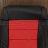07-10 Jeep Wrangler Upholstery Kit - Black / Bright Red - Upper section of front backrest