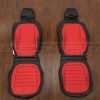 Volkswagen Beetle Leather Kit - Black & Bright Red -Front seat upholstery