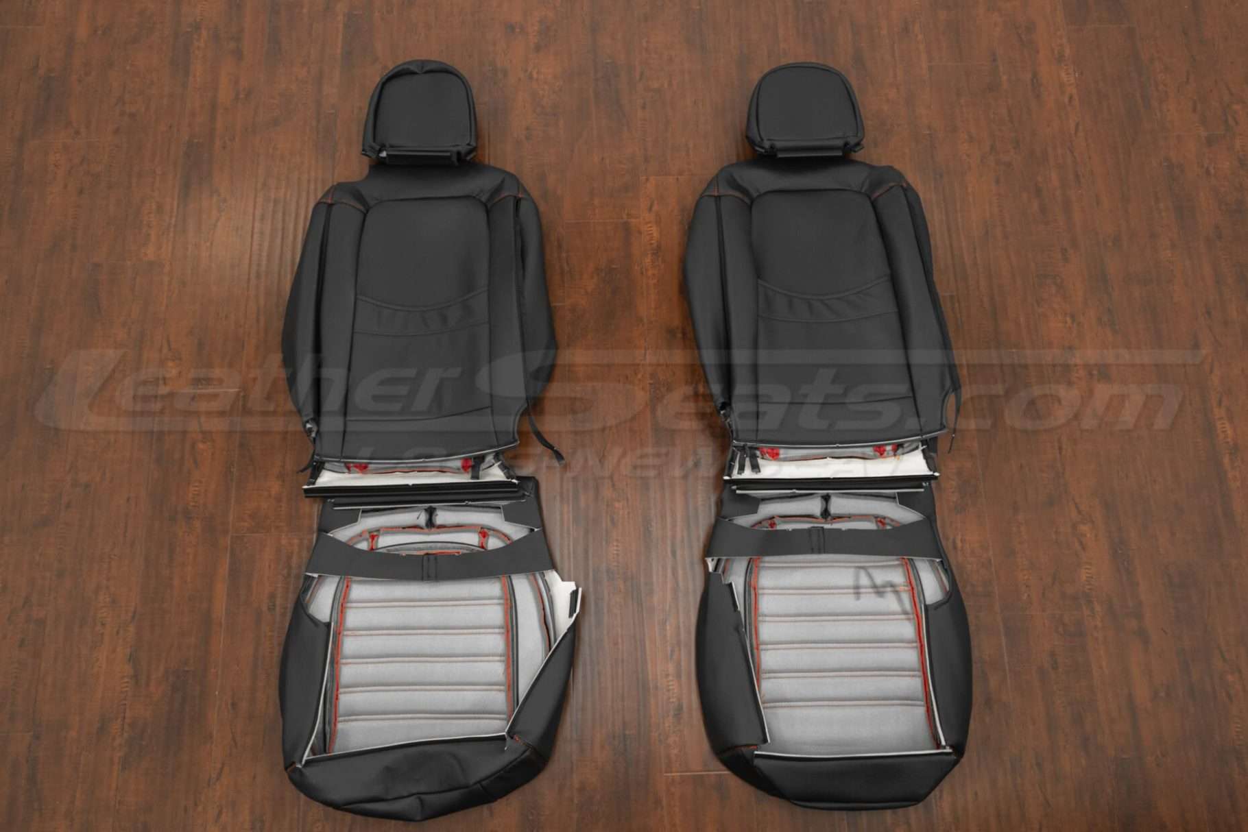 Back view of front seats