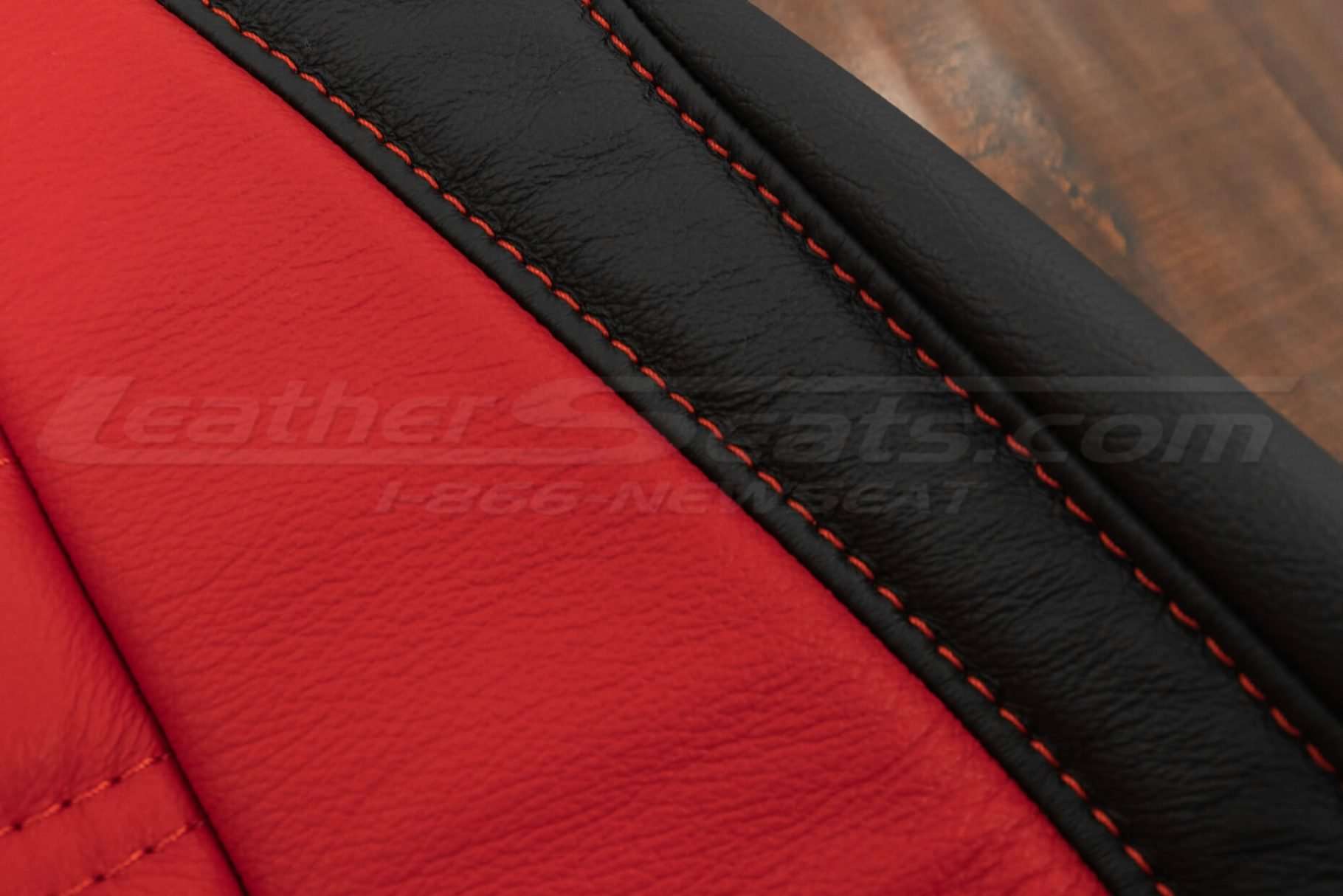 double-stitching close-up