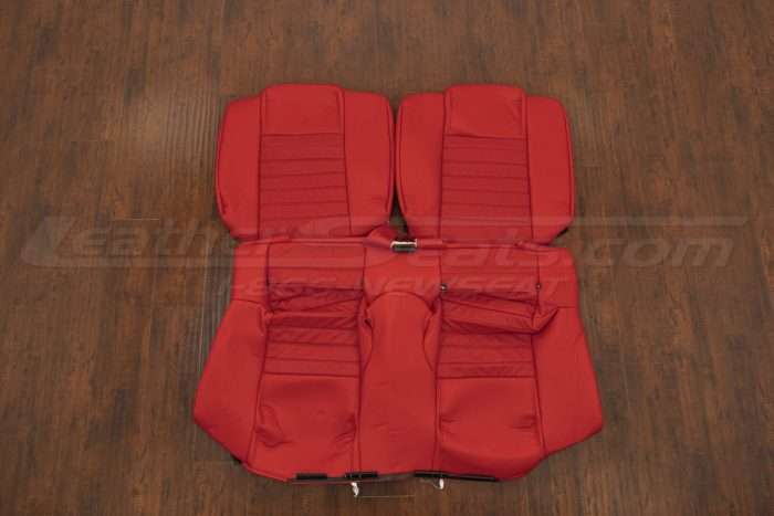 Ford Mustang Leather Kit - Bright Red - Rear seat upholstery