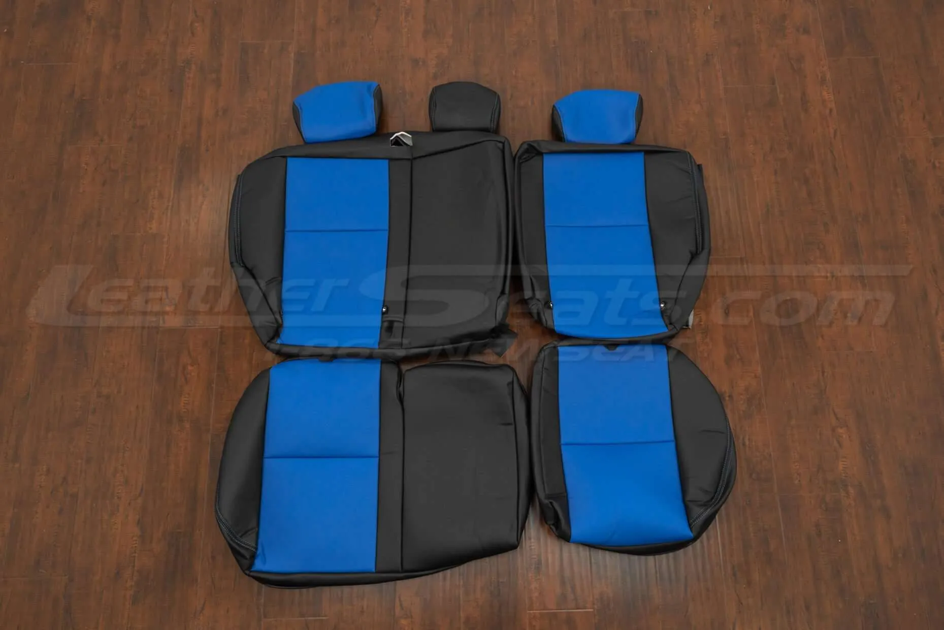 Black and Cobalt Toyota FJ Cruiser Upholstery Kit - Rear Seats