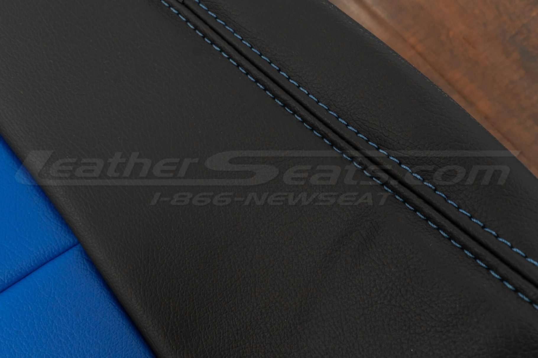 Side double-stitching close-up