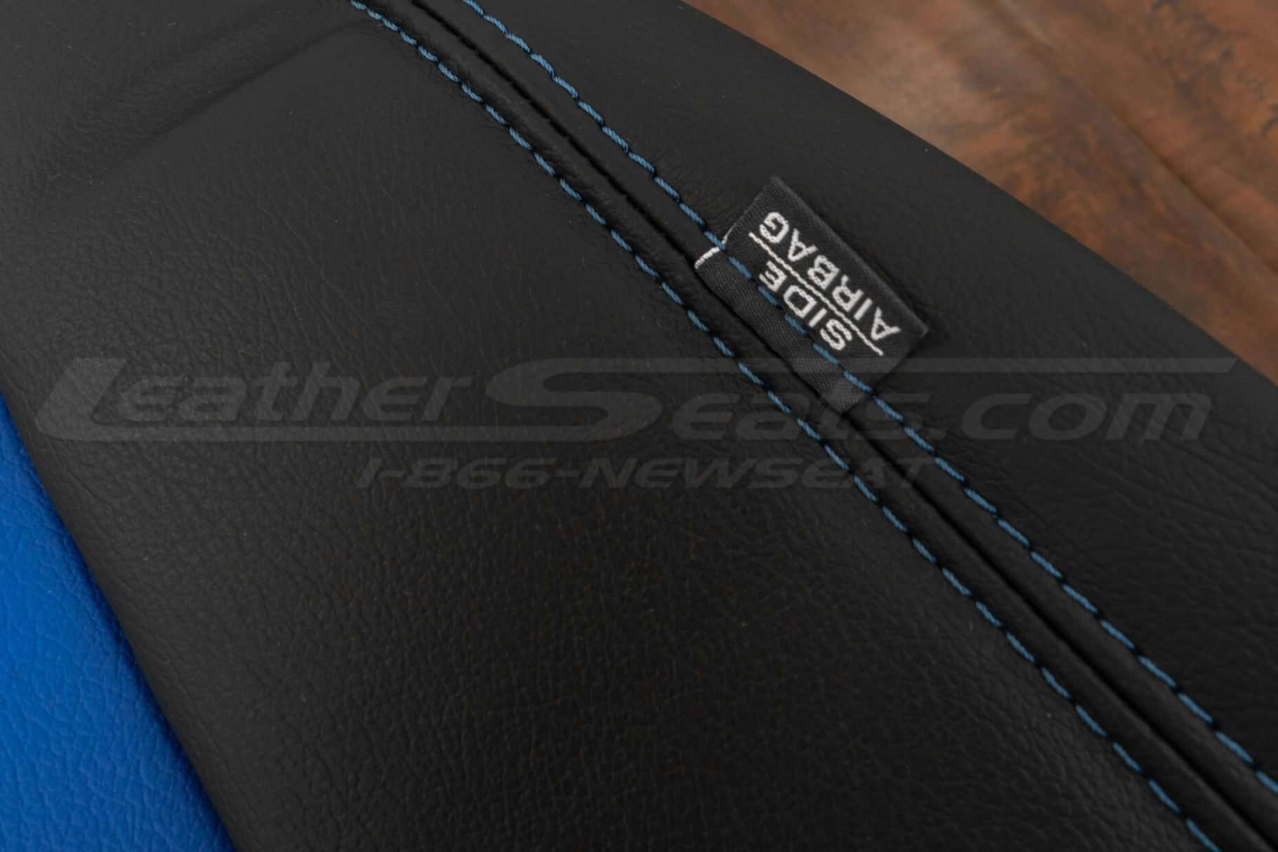 Cobalt Double-stitching & airbag tag