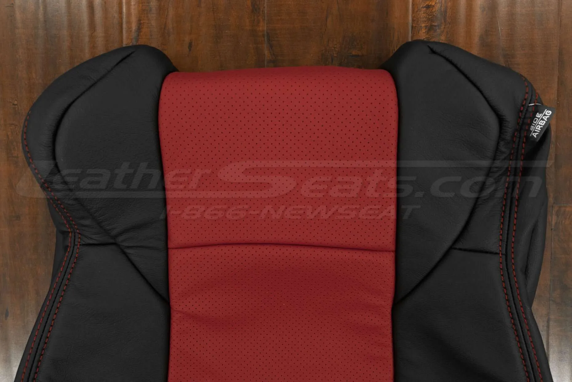 Upper section of perforated backrest