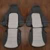 Chevrolet C6 Corvette Leather Kit - Black & Dove Grey - Front seat upholstery