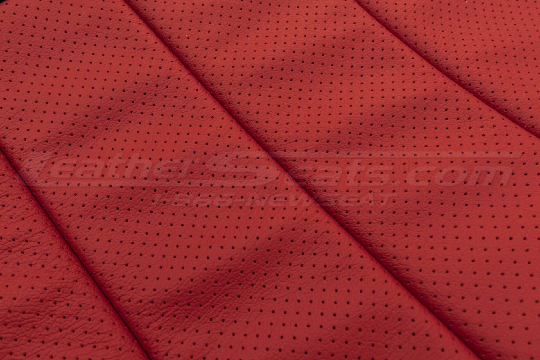 Red perforation close-up
