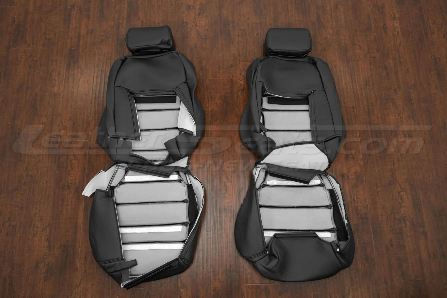 Back view of front seats