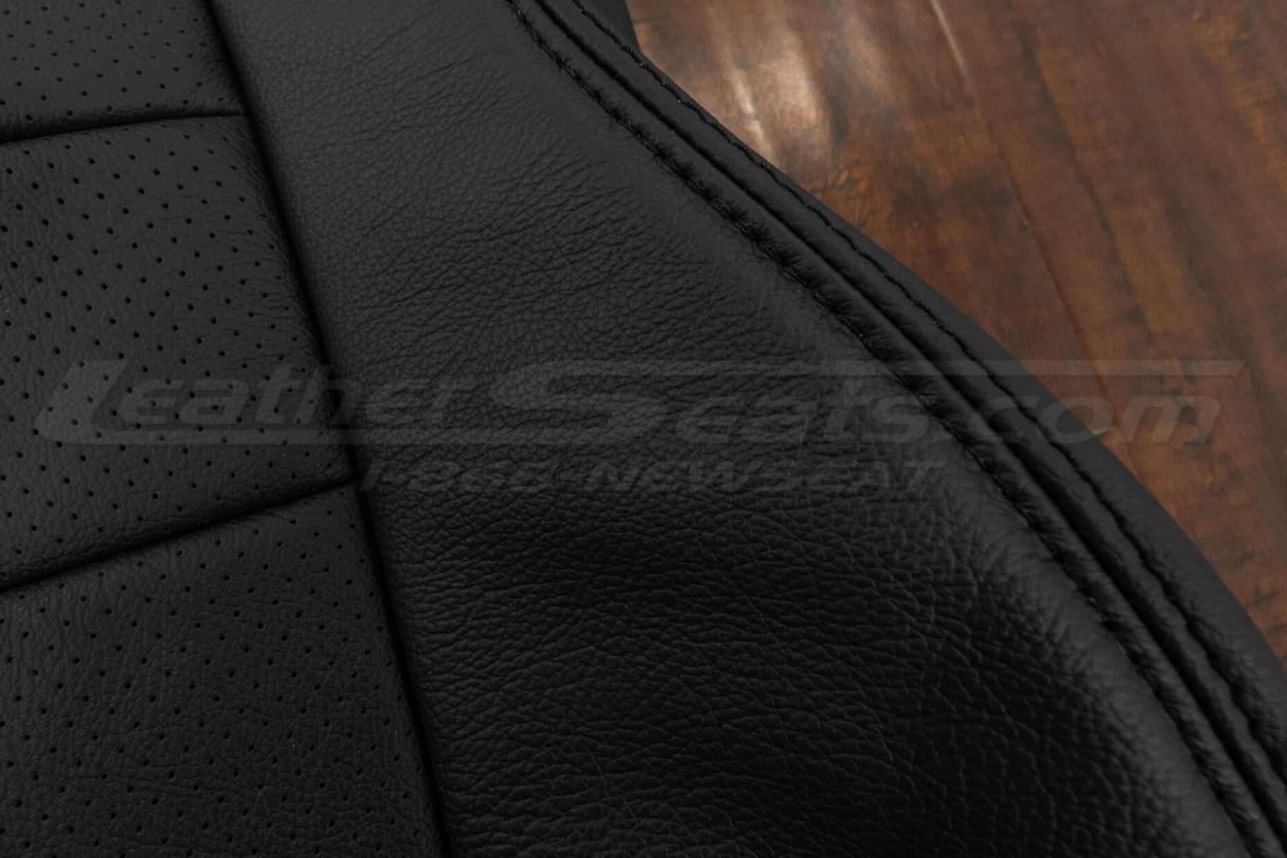 Side dark graphite double stitching