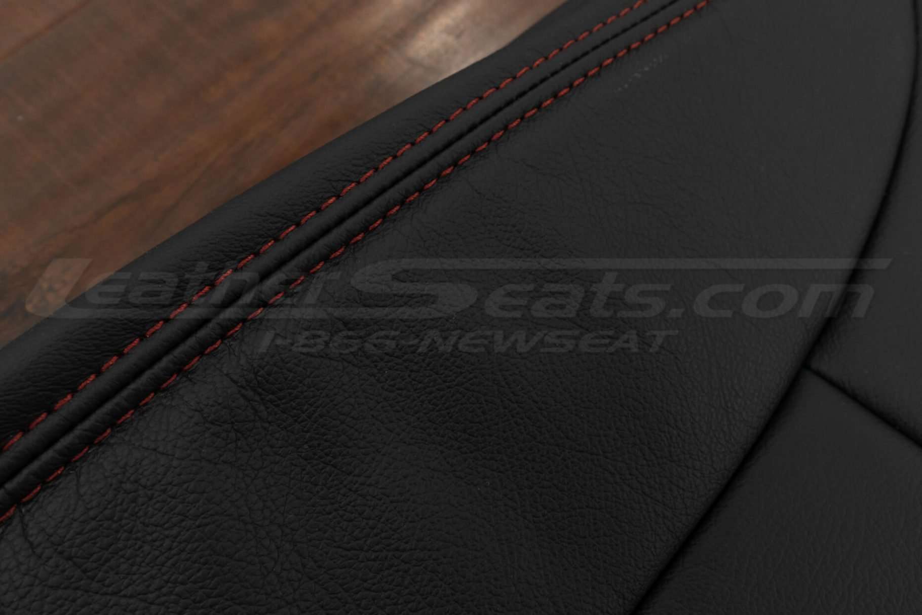 Red double-stitching