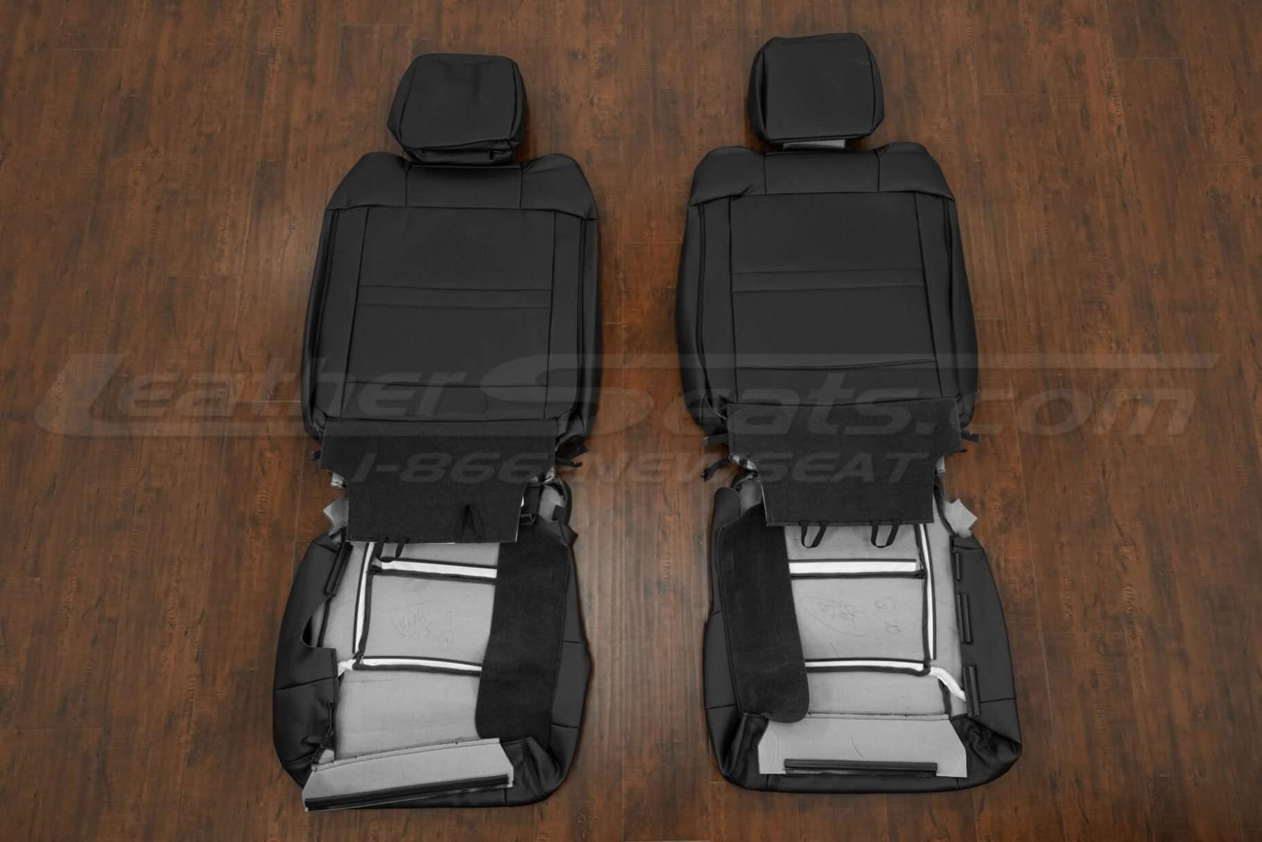 Back view of front seats