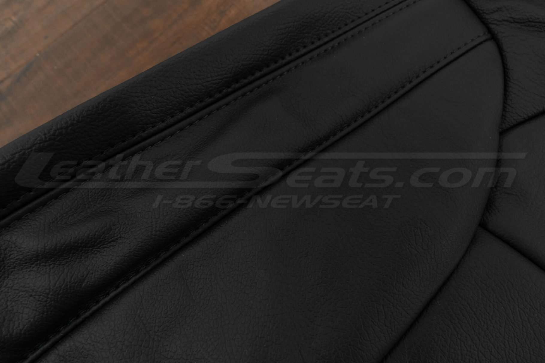 Matching black double-stitching