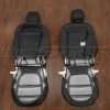 Back view of front seats