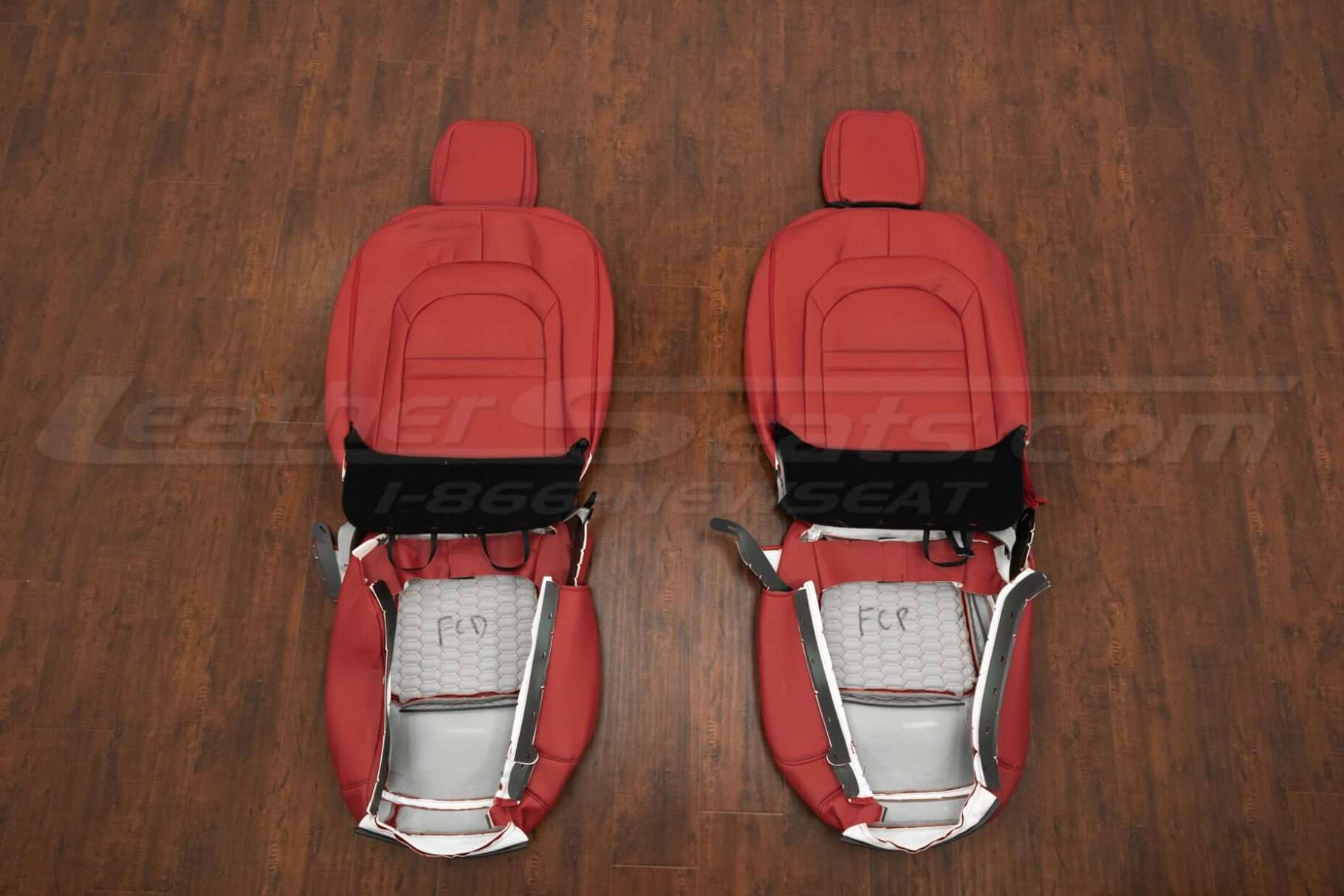 Back view of front seats
