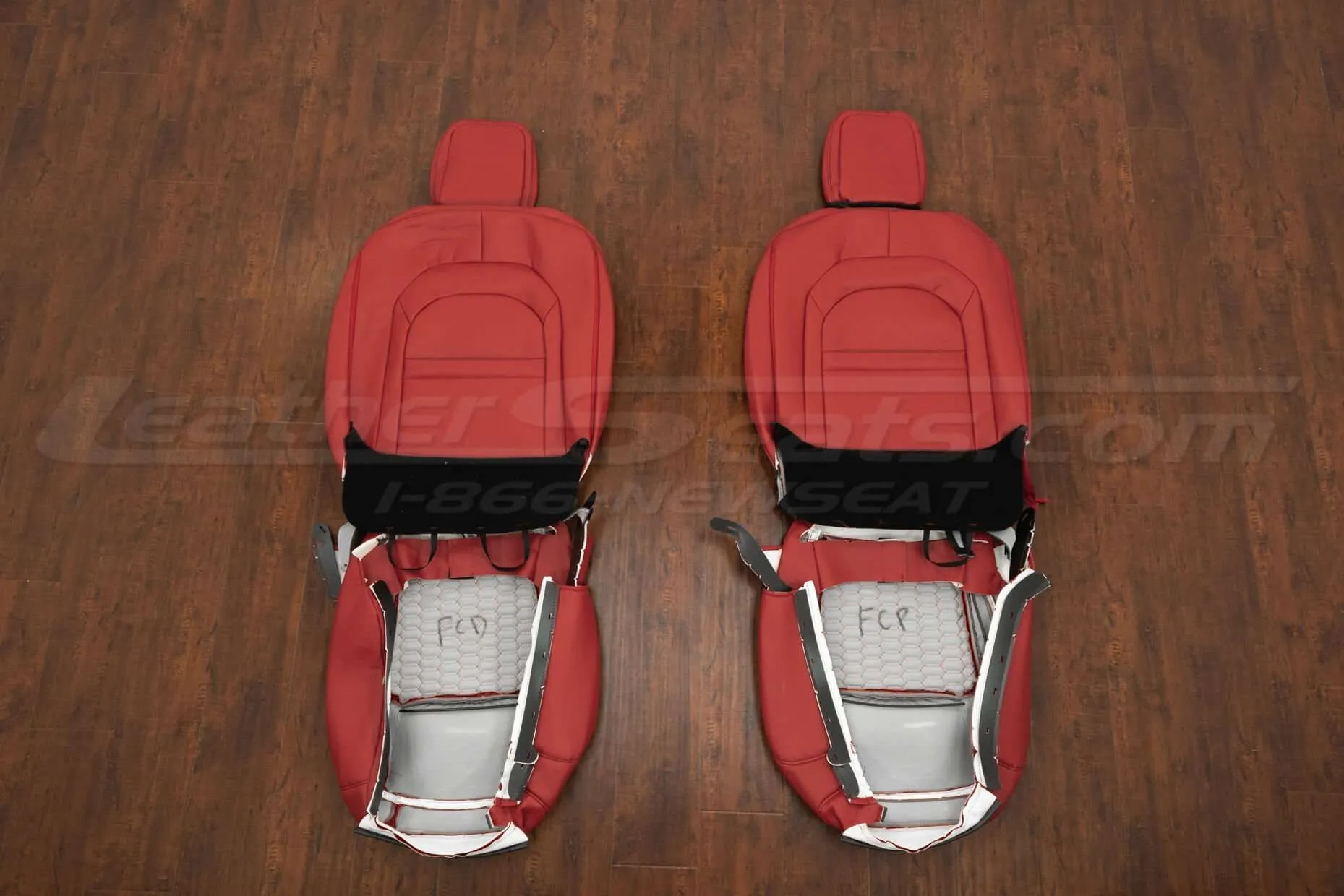 Back view of front seats