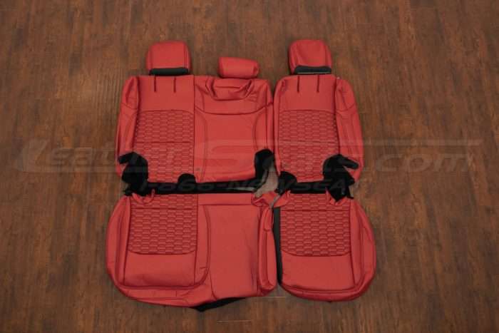 Jeep Wrangler JL CNC Stitched Leather Kit - Red - Rear seat upholstery
