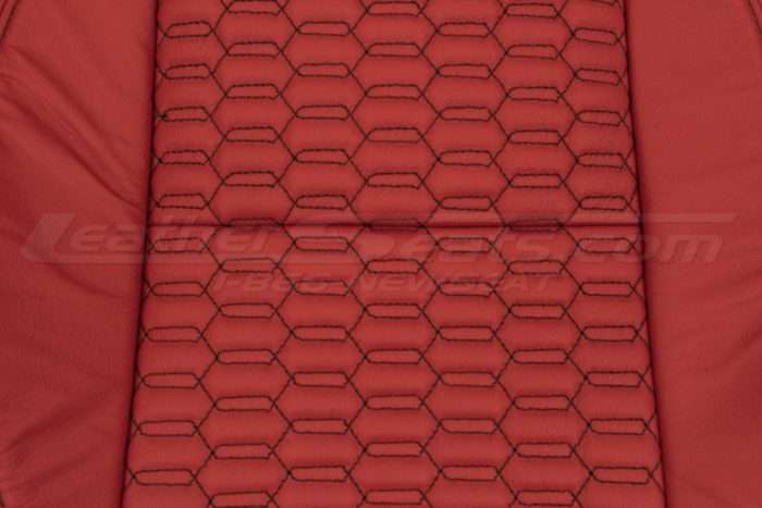 Backrest double hexagon CNC stitching