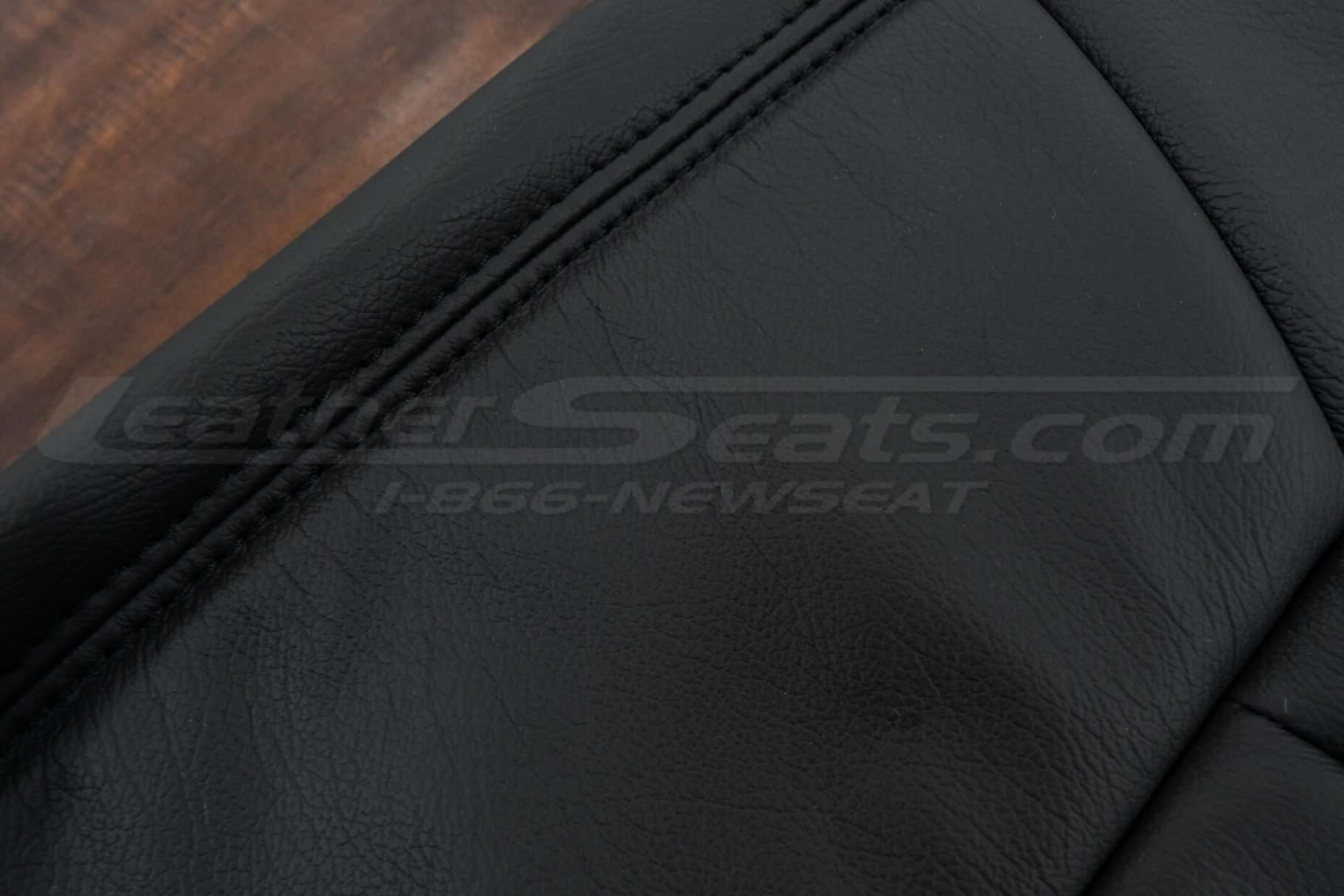 Side dark graphite double-stitching