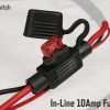 Rocker Switch In-Line 10Amp Fuse