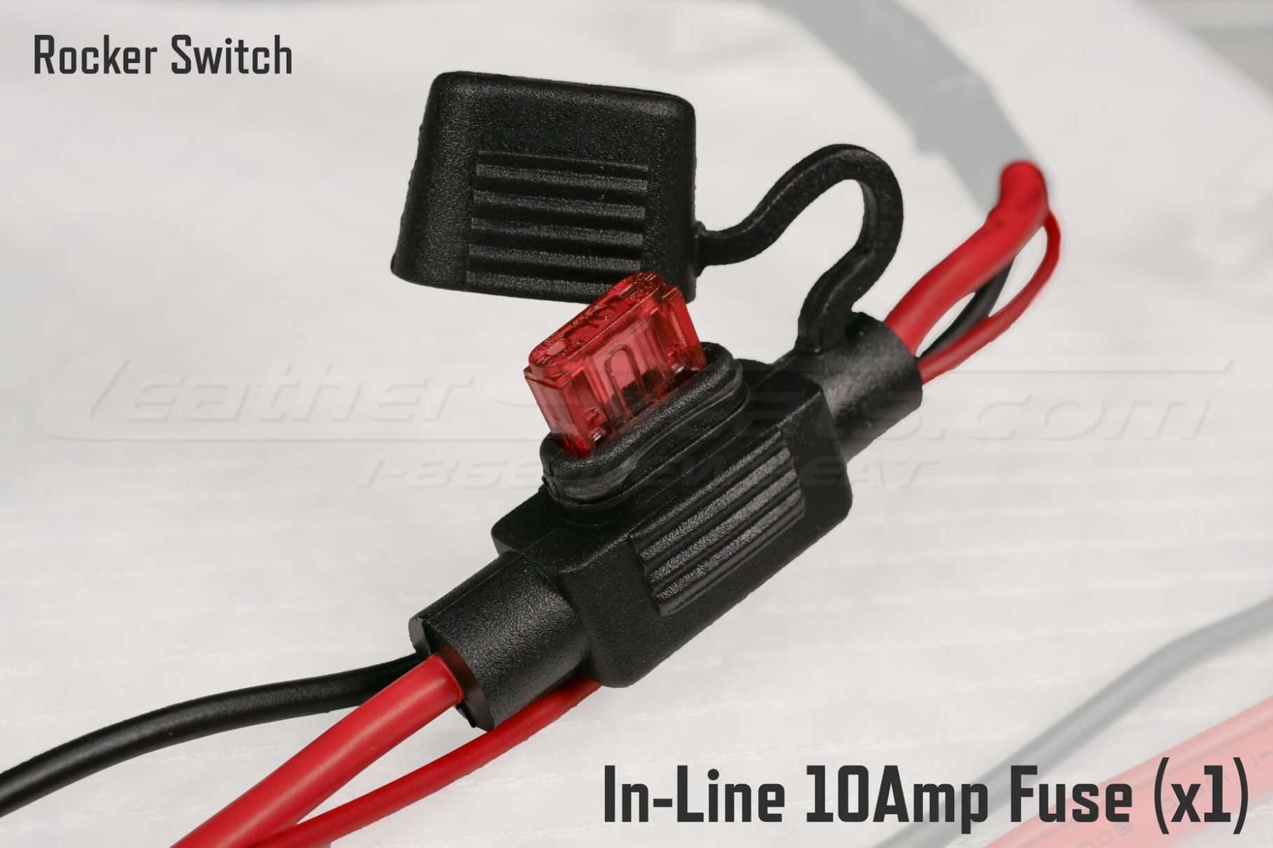 Rocker Switch In-Line 10Amp Fuse