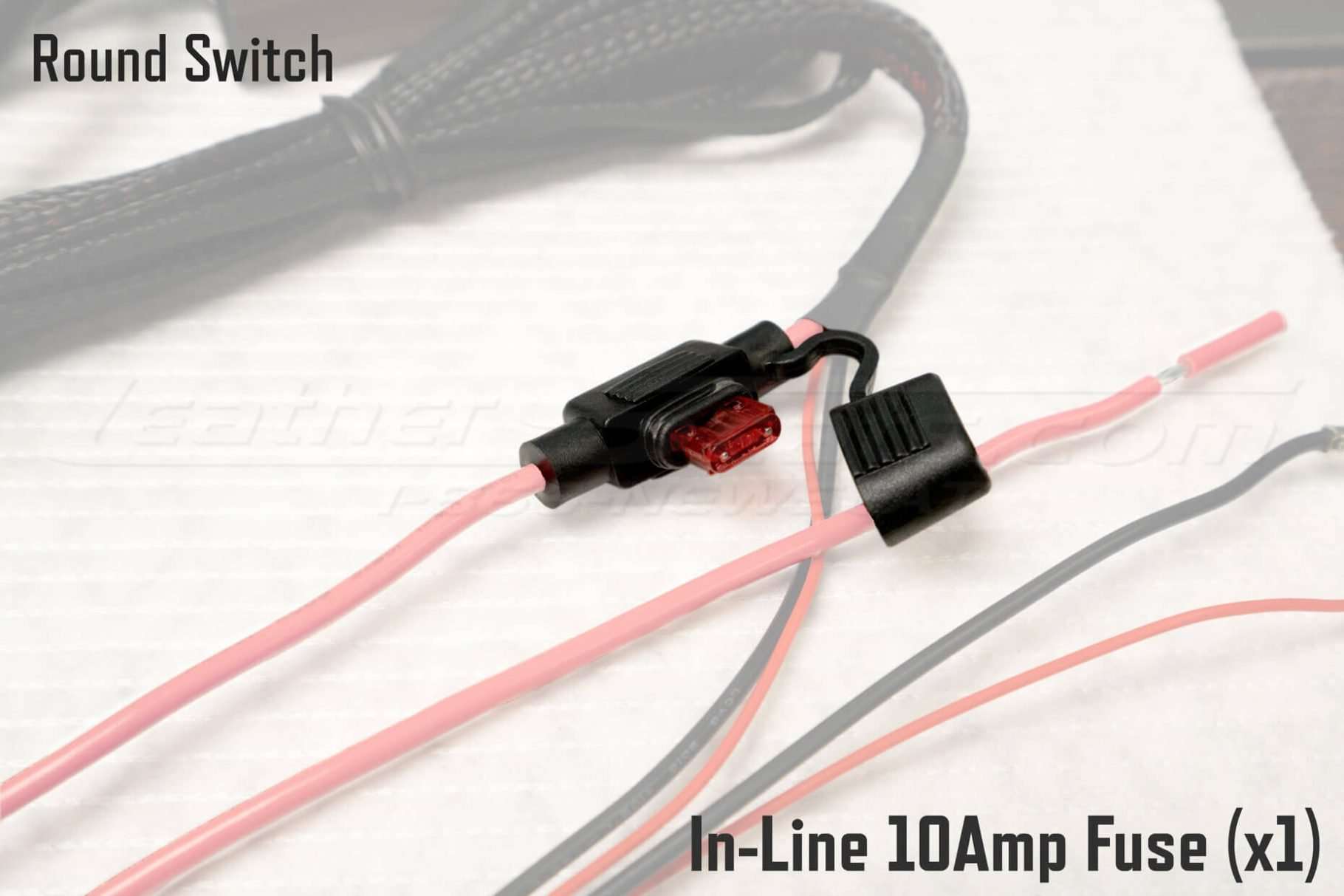 Round Switch Seat Heater In-Line 10Amp Fuse