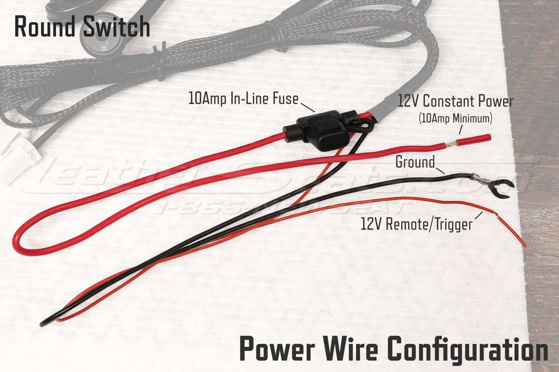 Round Switch Seat Heater Power Wire Configuration