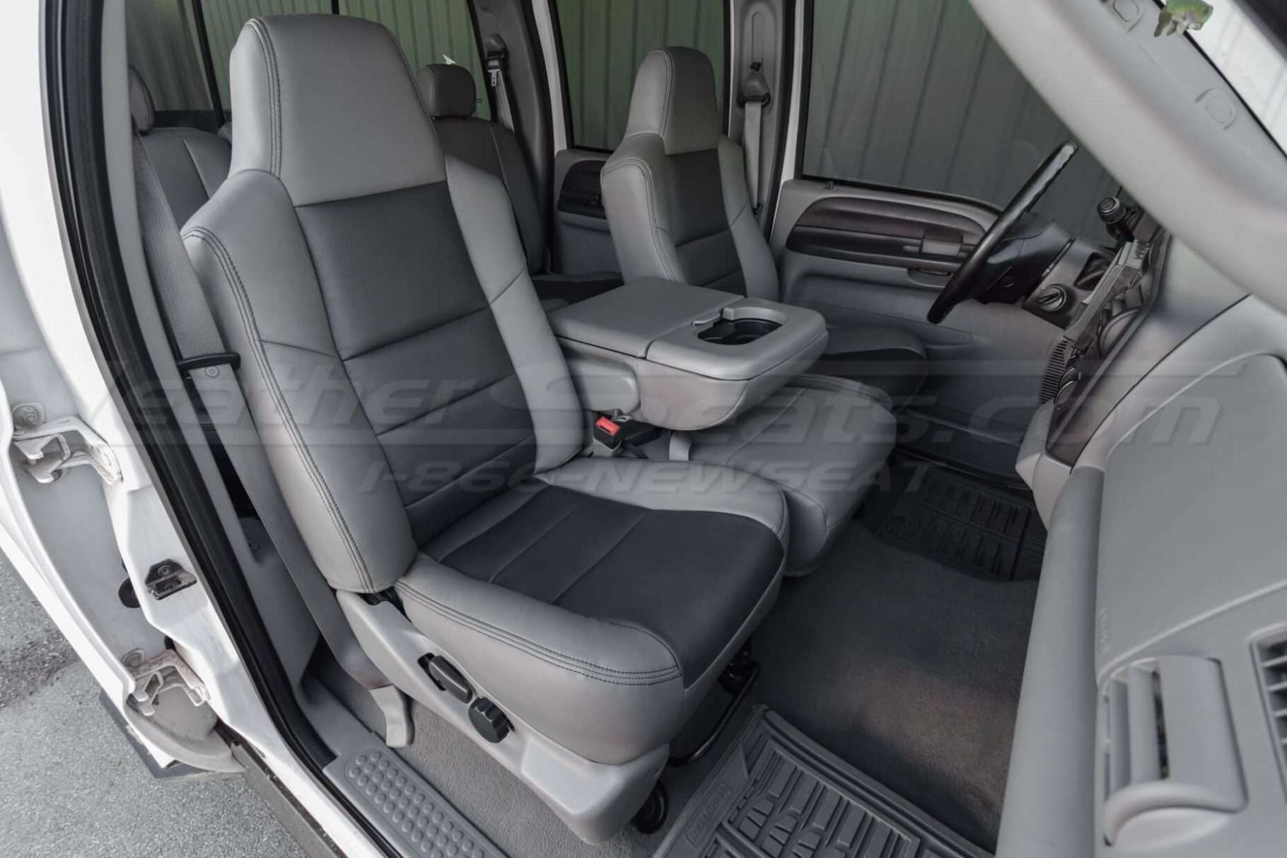 Ford Superduty Leather Seats - Light Grey & Graphite - Front passenger seat 2