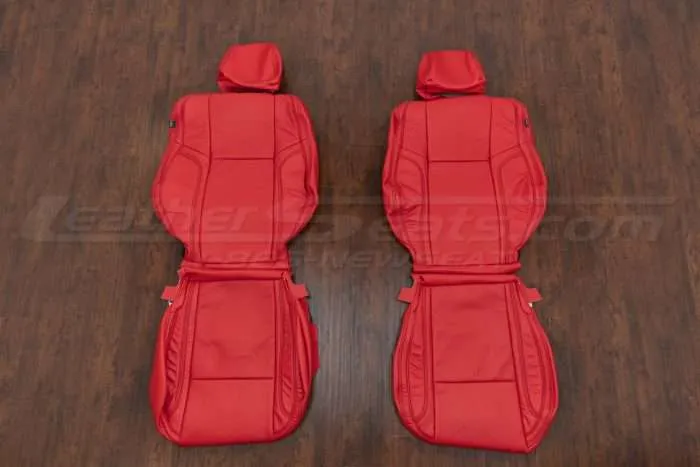 Dodge Challenger Leather Seat Kit - Bright Red - Front seat upholstery